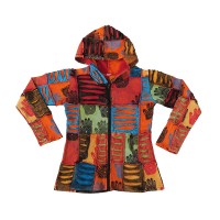 Razor-cut patch and prints hoodie2