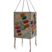 Flowers and Bodhi leaves 4-fold lampshade