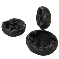 Erotic arts black ashtray