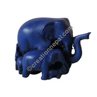 Blue color mini elephant family