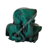 Turquoise mini elephant family