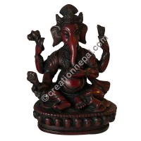 7-inch antique red color Ganesh
