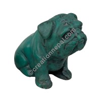 3-inch turquoise color bull dog