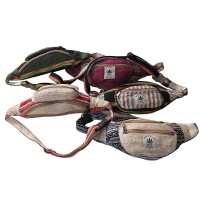 3-pocket hemp and cotton belt bag
