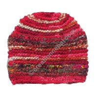 Wool and silk mixed Red cap