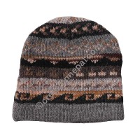 Grey-brown woolen cap
