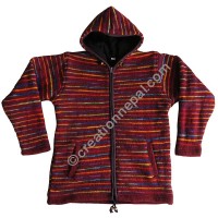 Single ply colorful woolen jacket