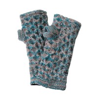 Colorful turquoise woolen hand warmer