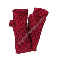 Colorful red woolen hand warmer