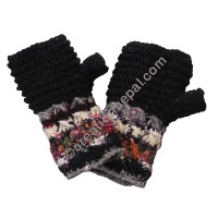 Stripes Black tube gloves