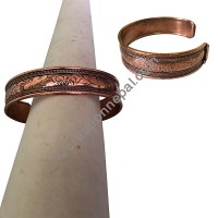 Dragon carved cupper bangle
