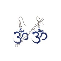 Lapis Om Mantra earring