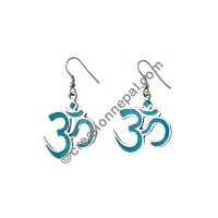 Turquoise Om Mantra earring