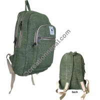 Two compartment small hemp backpack