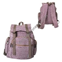 Single pattern hemp rucksack