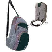Single strap 3-step hemp side bag