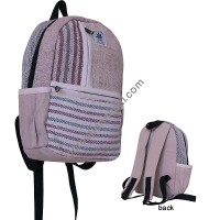 Stripes pockets hemp-cotton backpack