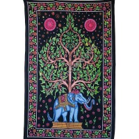 Elephant Bodhi tree tapestry