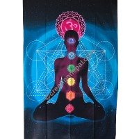 7-chakra effect Blue tapestry