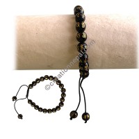 Glass beads mantra wristband