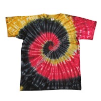 Spiral tiedye stretchy cotton T-shirt