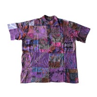 Printed patch work Brown color shirt