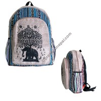 Elephant-tree hemp-cotton backpack