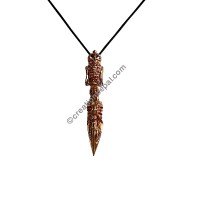 Gold plated hand carved phurba pendant