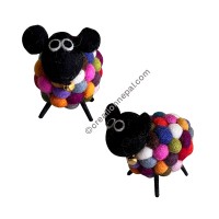 Felt colorful beads sheep