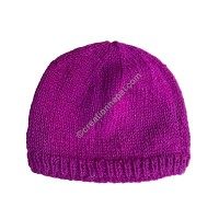 Purple color plain woolen cap