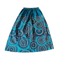 Block printed fine cotton long skirt
