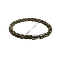 Brass-copper braided wire bracelet
