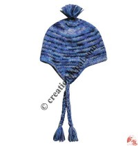 Mixed color woolen ear hat14