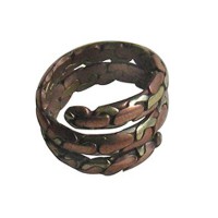 Three metal spiral finger ring