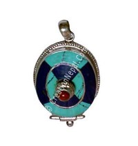 Oval shape Tibetan pendant
