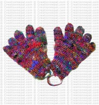 Recycled silk finger gloves
