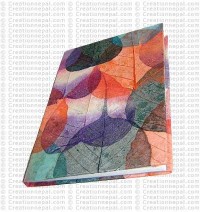 Colorful Bodhi leaves notebook