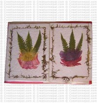 Leaves and flower design cards