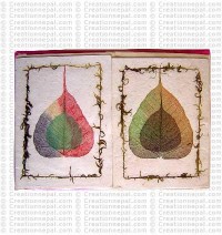 2-size Bodhi leaves design cards