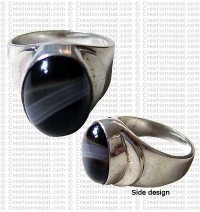 Moon design finger ring