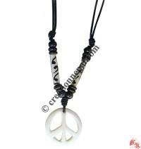 Peace design bone pendant