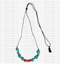Odd-shapes Turq necklace