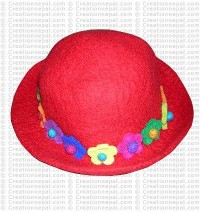 Flower felt hat 1