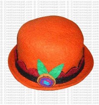 Flower felt hat 2