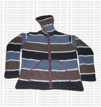 Woolen striped light jacket 01