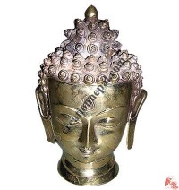 Metal Buddha head 18cm