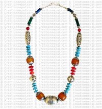 Tibetan multi beads necklace1
