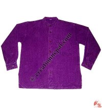 Stone wash shyama round neck shirt-purple