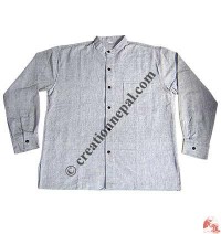 Shyama cotton round neck plain shirt-grey