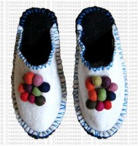 Balls designs crochet slipper